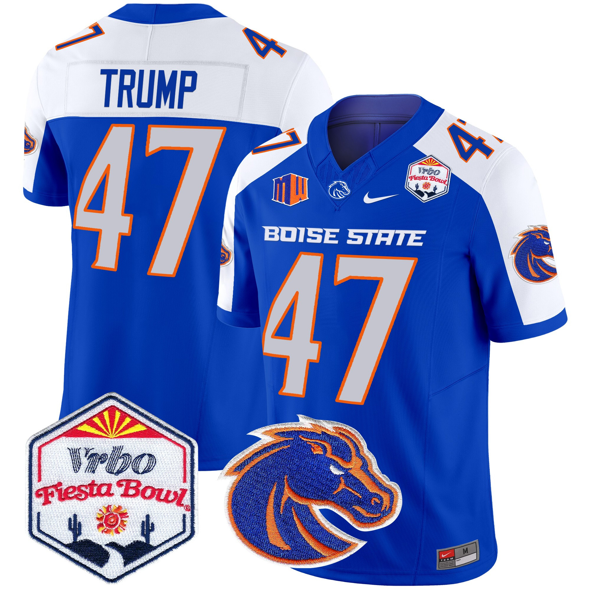 Boise State Broncos 2025 The Fiesta Bowl Patch Vapor Limited Jersey - All Stitched #8 BBRFDGXV