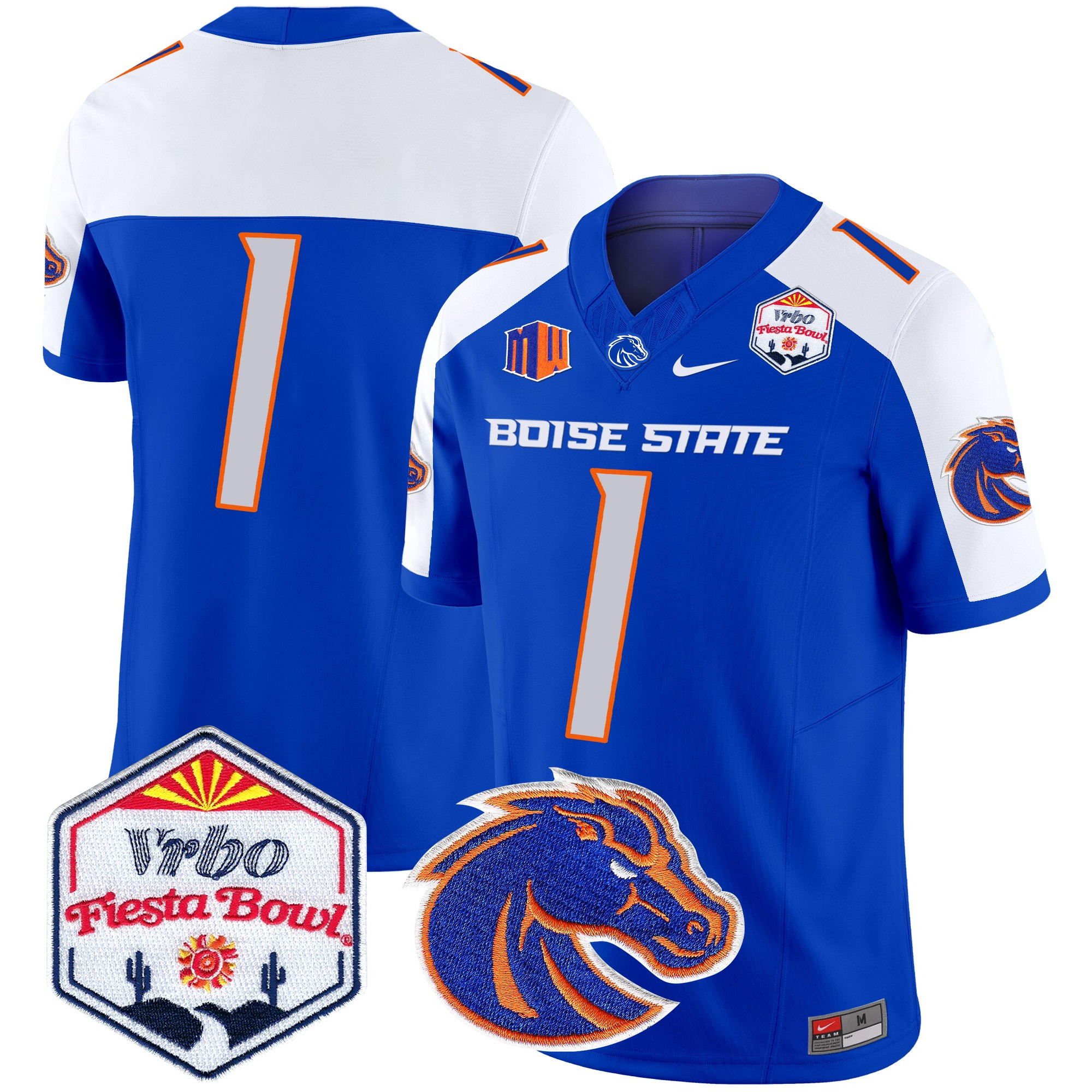 Boise State Broncos 2025 The Fiesta Bowl Patch Vapor Limited Jersey - All Stitched #9 GR7IRGXV