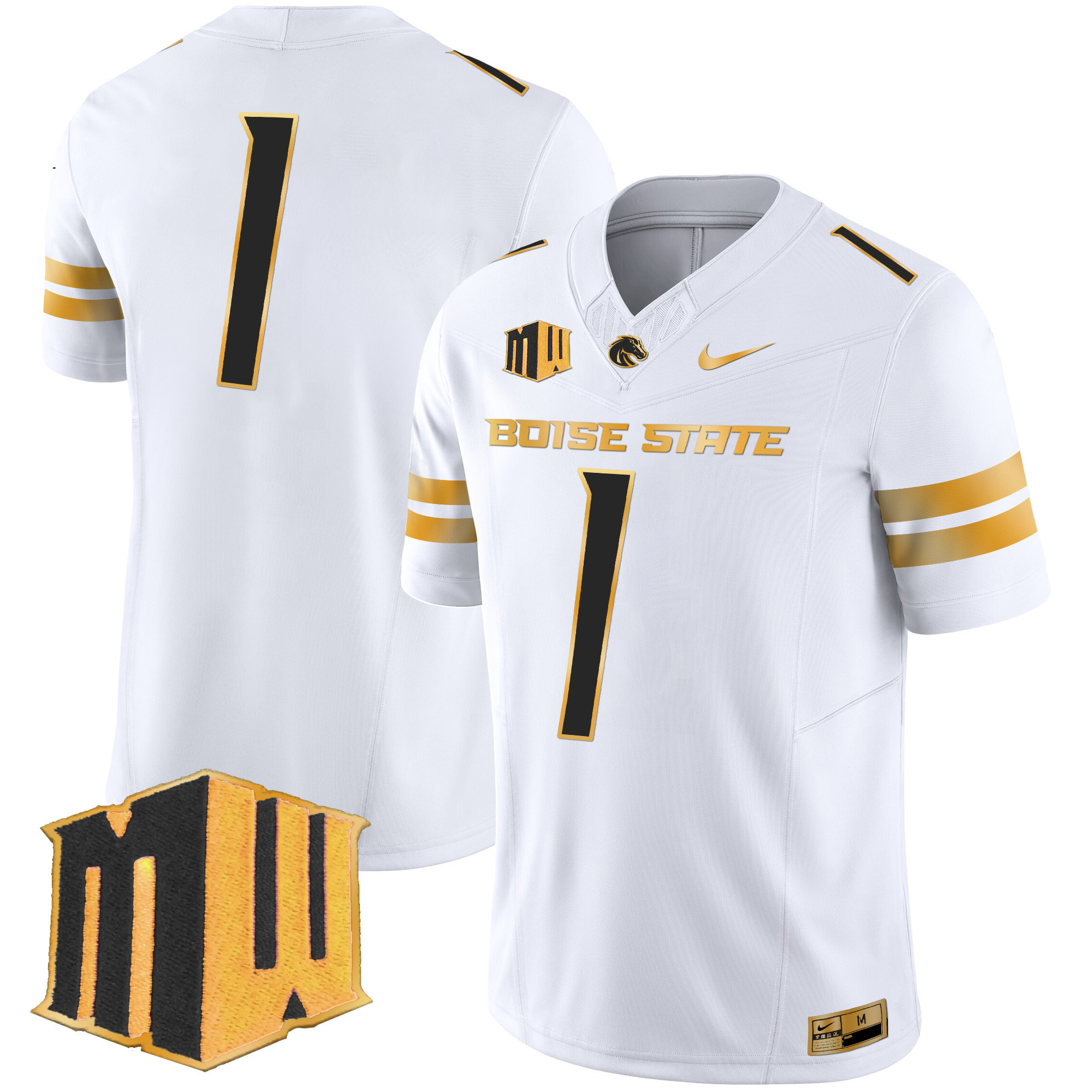 Boise State Broncos Gold Vapor Limited Jersey - All Stitched #24 GX695GXV