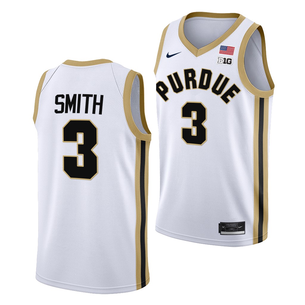 Braden Smith Purdue Boilermakers #3 White College Jersey 2022-23 RS6CIGXV