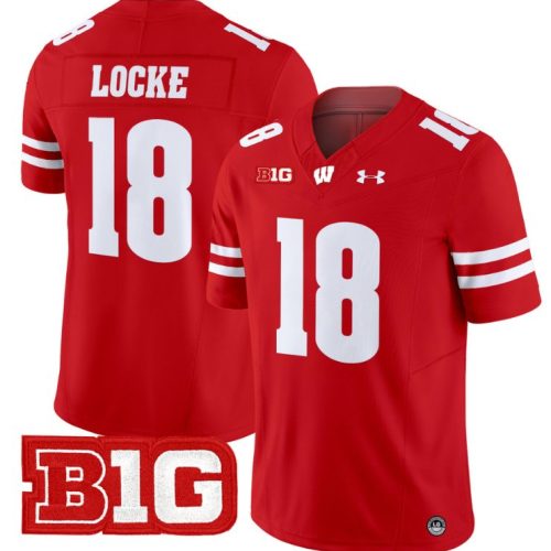 Braedyn Locke Jersey #18 Wisconsin Badgers Vapor Football Stitched Red H9PCJGXV