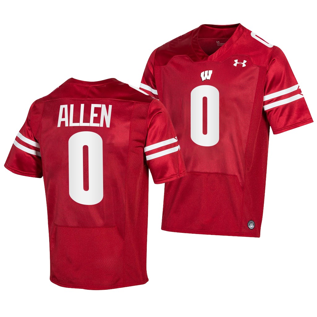 Braelon Allen Wisconsin Badgers #0 Red Jersey Pick-A-Player NIL Uniform YKBN9GXV
