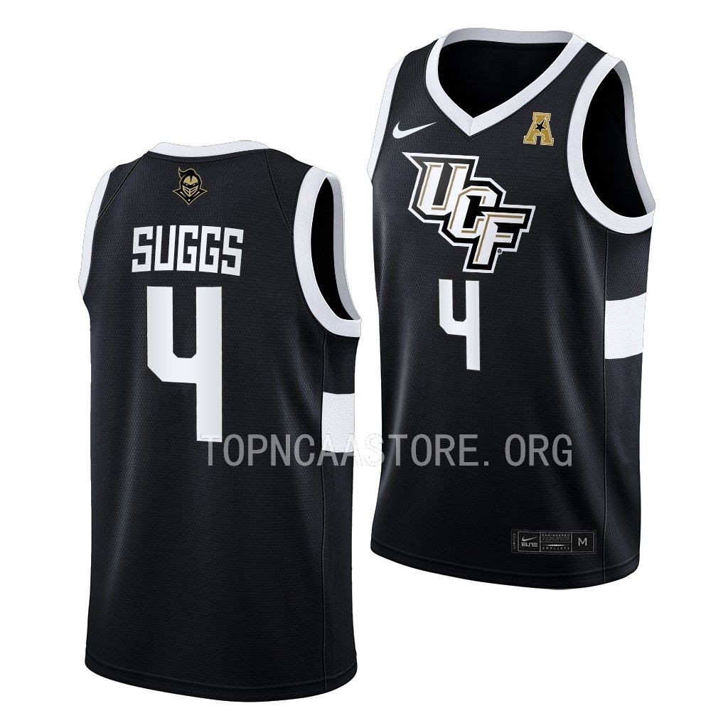 Brandon Suggs UCF Knights #4 Black College Jersey 2022-23 Away 0BITJGXV