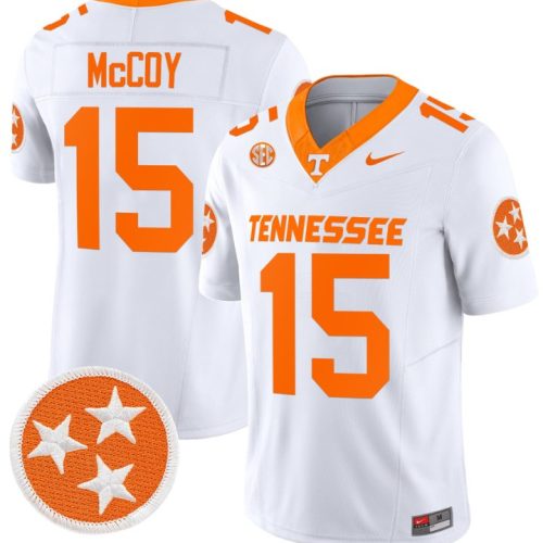 Bru McCoy Jersey #15 Tennessee Volunteers Vapor Limited College Football White CNOMAGXV