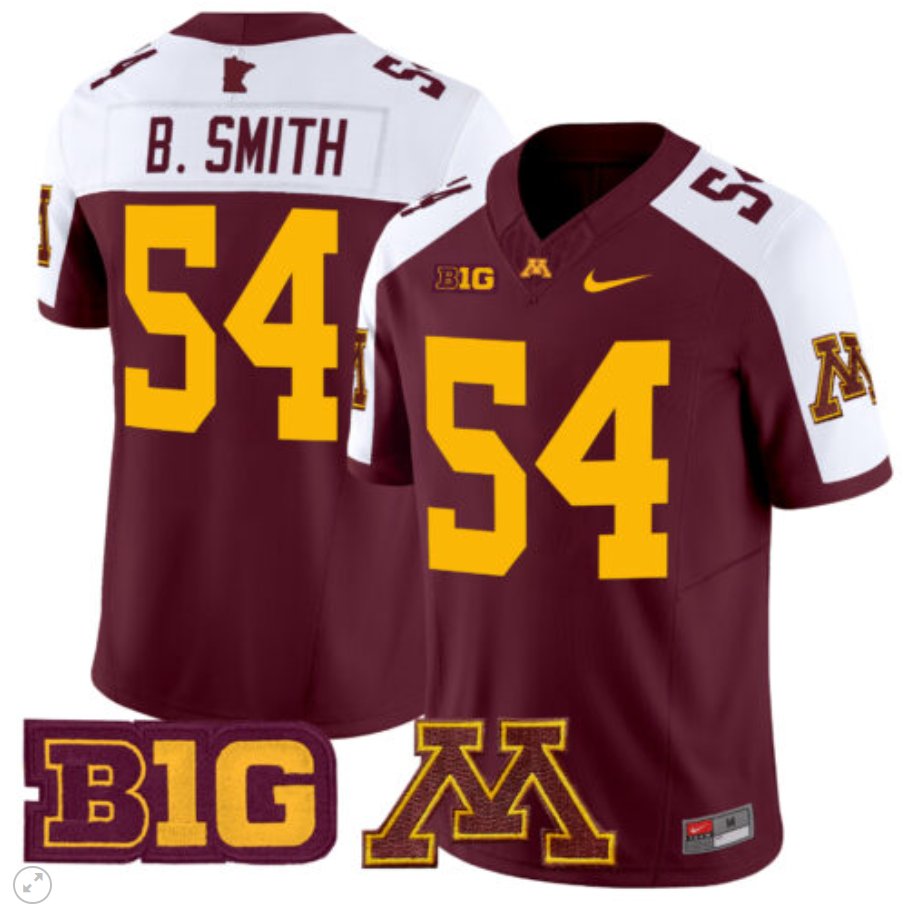 Bruce Smith Jersey #54 Minnesota Golden Gophers Vapor Limited Football Maroon Alternate 1OB80GXV