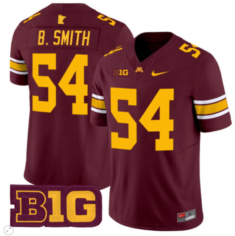 Bruce Smith Jersey #54 Minnesota Golden Gophers Vapor Limited Football Maroon ODDMUGXV