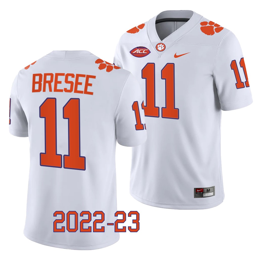 Bryan Bresee Clemson Tigers #11 White Jersey 2022-23 College Game Uniform LSNSDGXV