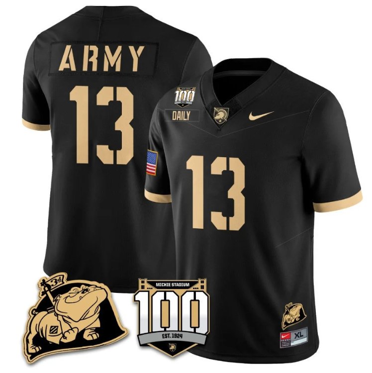 Bryson Daily Jersey #13 Army Black Knights Vapor Limited College Football Stitched Black RCNAVGXV