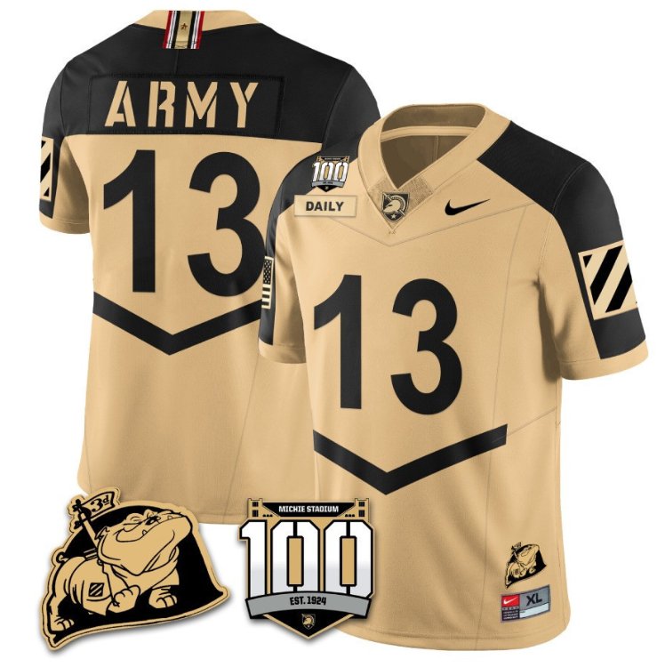 Bryson Daily Jersey #13 Army Black Knights Vapor Limited College Football Stitched Gold Alternate TWKPIGXV