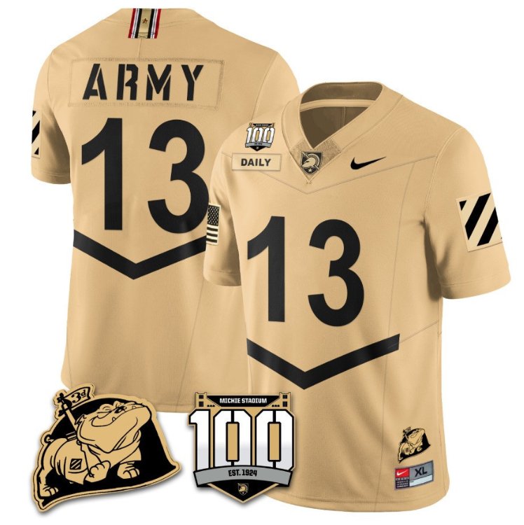 Bryson Daily Jersey #13 Army Black Knights Vapor Limited College Football Stitched Gold T5EAFGXV