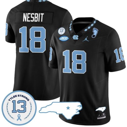 Bryson Nesbit Jersey #18 North Carolina Tar Heels Vapor College Football Stitched Black IGPI4GXV