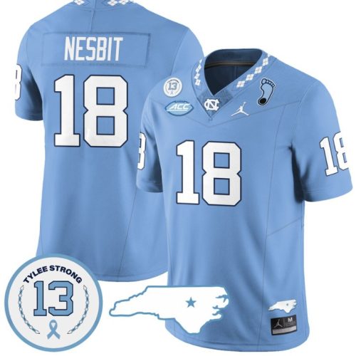 Bryson Nesbit Jersey #18 North Carolina Tar Heels Vapor College Football Stitched Blue 0LG2RGXV