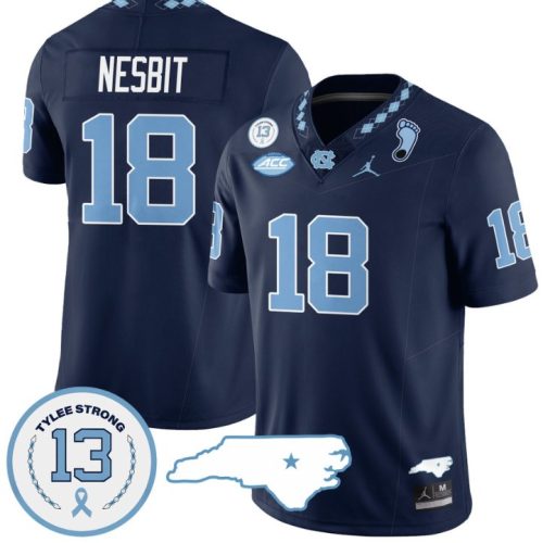 Bryson Nesbit Jersey #18 North Carolina Tar Heels Vapor College Football Stitched Navy HSJ1NGXV