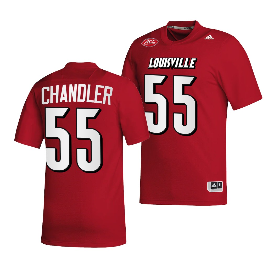 Caleb Chandler Louisville Cardinals #55 Red Jersey 2022-23 College NIL Uniform QDLE9GXV