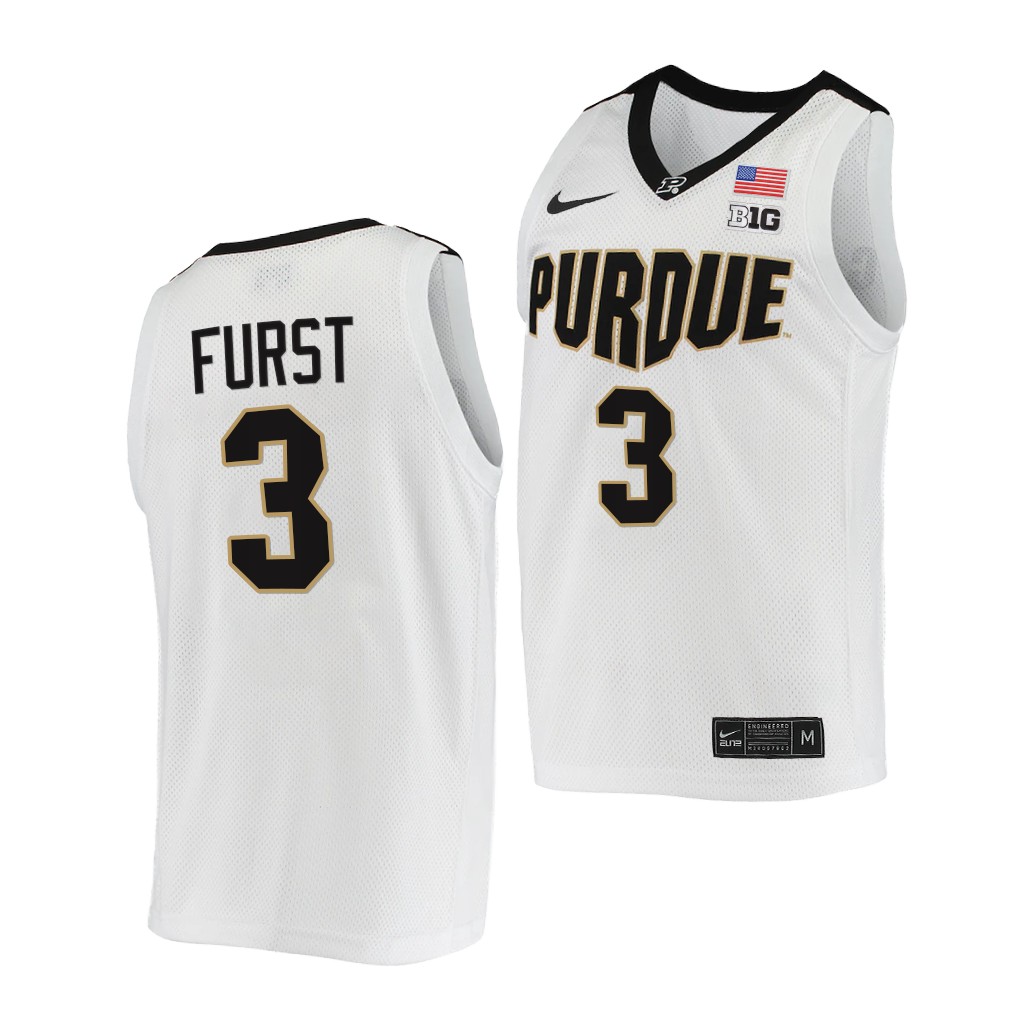 Caleb Furst #3 Purdue Boilermakers -22 College White Jersey HQ8VWGXV