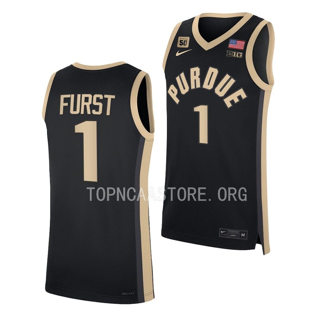 Caleb Furst Purdue Boilermakers #1 Black Jersey BJ6GMGXV