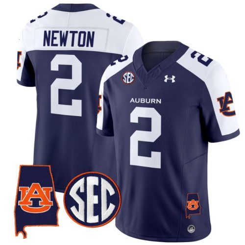 Cam Newton Jersey #2 Auburn Tigers SEC Patch Vapor Limited College Football Stitched Navy Alternate ONPJNGXV