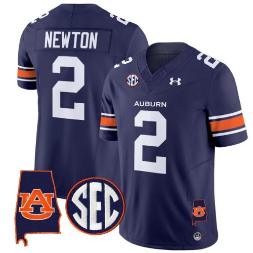 Cam Newton Jersey #2 Auburn Tigers SEC Patch Vapor Limited College Football Stitched Navy QIGLGGXV