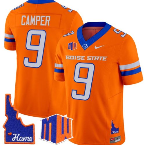 Cameron Camper Jersey #9 Boise State Broncos Home Patch Vapor Football Orange S0DD2GXV