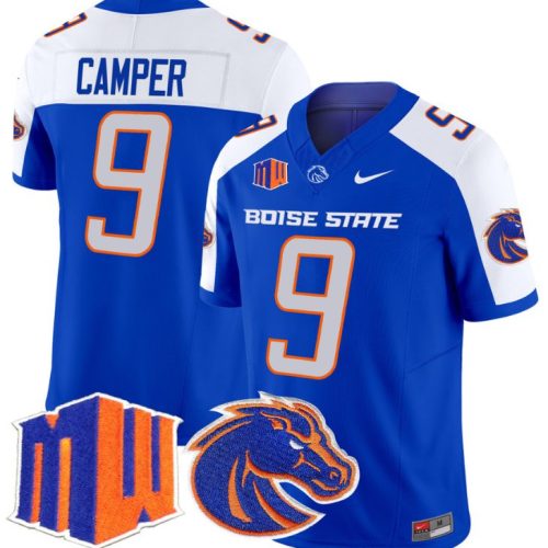 Cameron Camper Jersey #9 Boise State Broncos Vapor Limited College Football Royal Alternate QAFVKGXV
