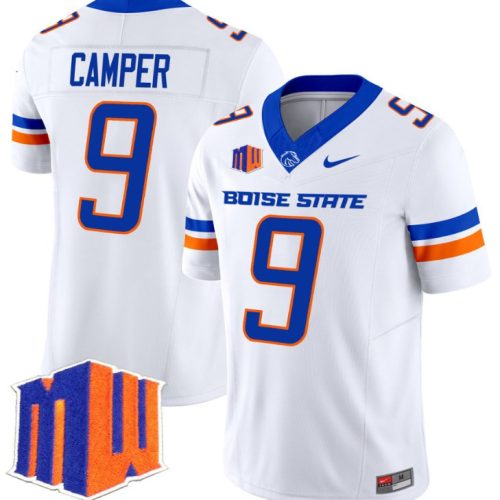 Cameron Camper Jersey #9 Boise State Broncos Vapor Limited College Football Stitched White QF6SHGXV