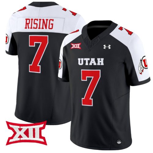Cameron Rising Jersey #7 Utah Utes Vapor Limited College Football Stitched Black Alternate 6LKUPGXV