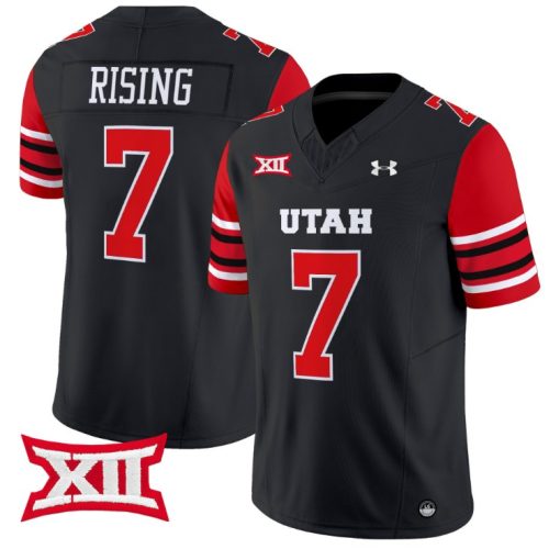 Cameron Rising Jersey #7 Utah Utes Vapor Limited College Football Stitched Black EHLMBGXV