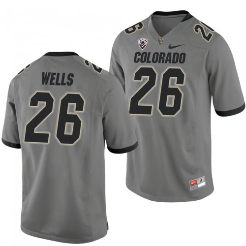 Carson Wells Jersey Colorado Buffaloes College Football Game Gray #26 15QR2GXV