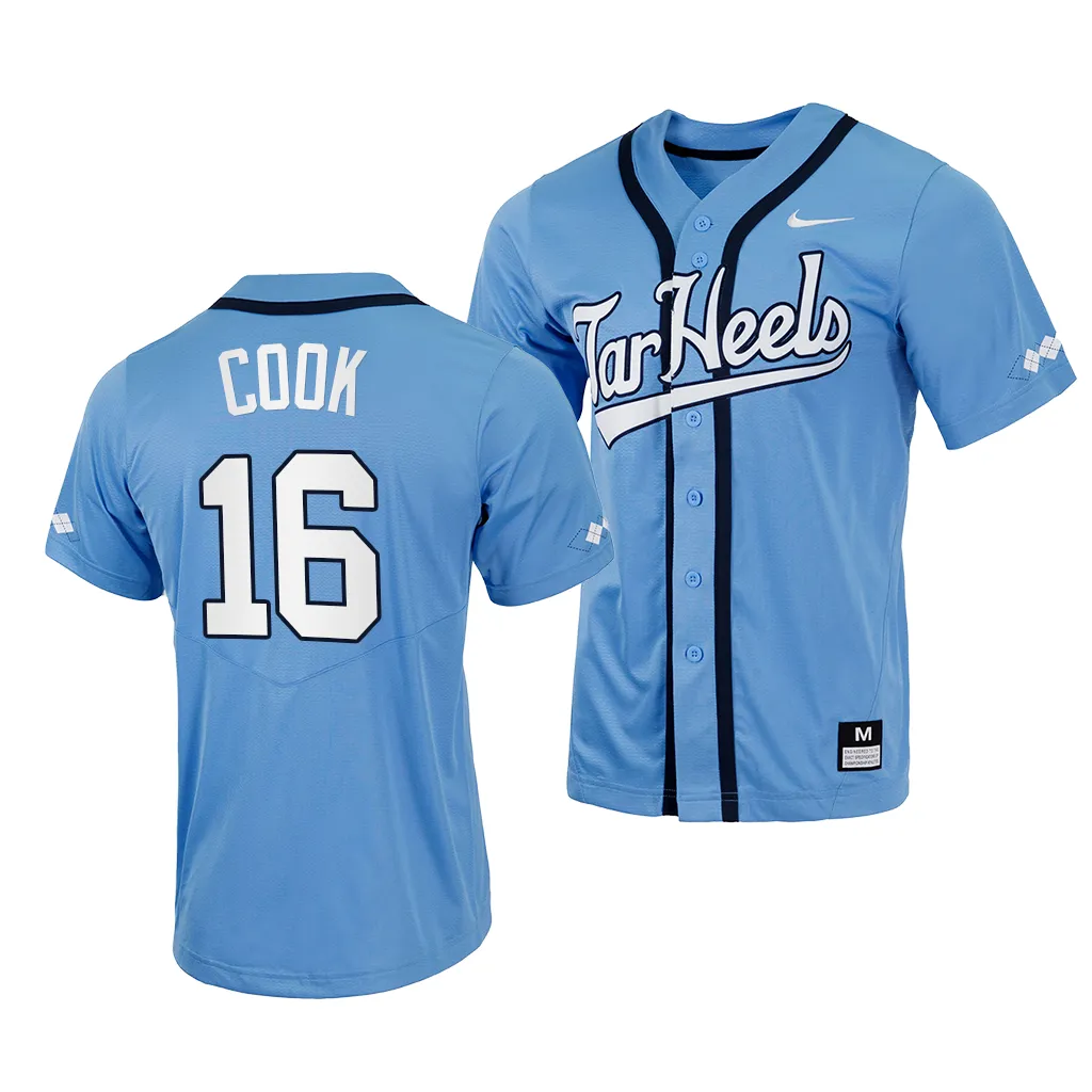 Casey Cook North Carolina Tar Heels #16 Blue Full-Button Jersey LEJIXGXV