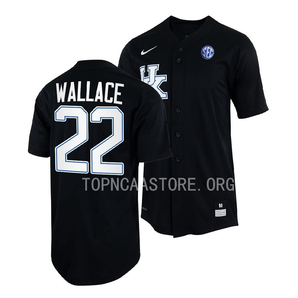 Cason Wallace Kentucky Wildcats #22 Black Shirt Full-Button Jersey F7YPSGXV
