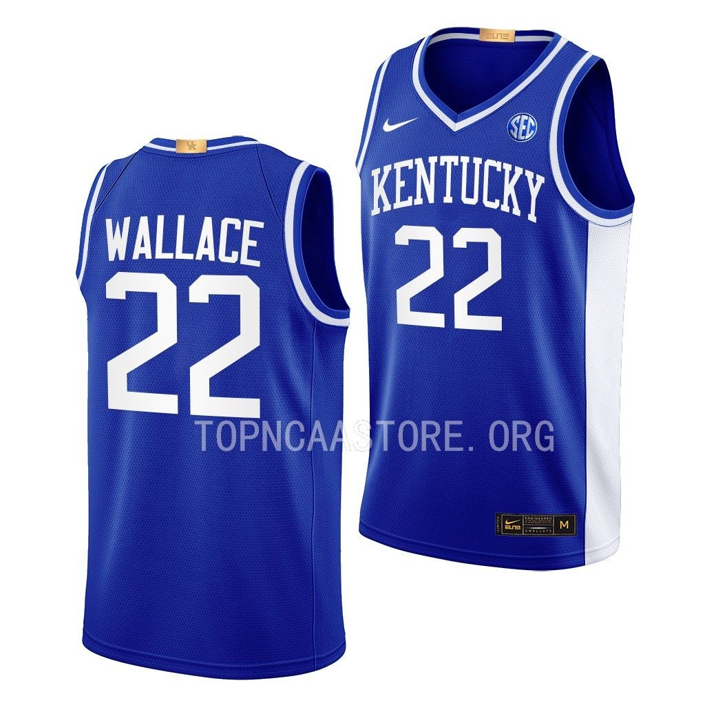 Cason Wallace Kentucky Wildcats #22 Royal Throwback Jersey 2022-23 Go Big Blue SQGZLGXV