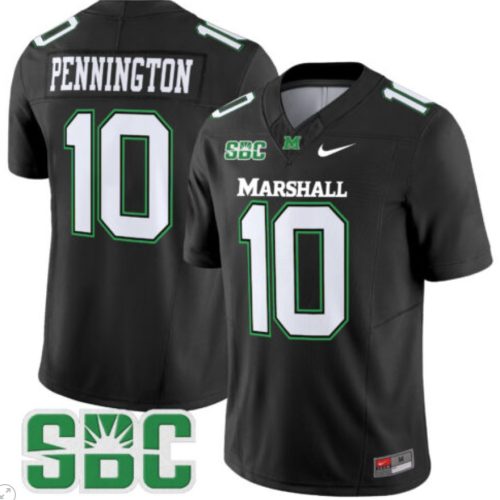 Chad Pennington Jersey #10 Marshall Thundering Herd Vapor Limited Football Black 7WX5IGXV