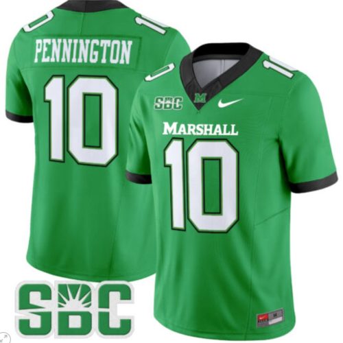Chad Pennington Jersey #10 Marshall Thundering Herd Vapor Limited Football Kelly Green LOWHHGXV
