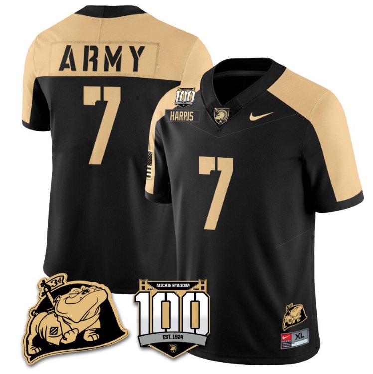Champ Harris Jersey #7 Army Black Knights Vapor Limited College Football Stitched Black Alternate 7JL26GXV