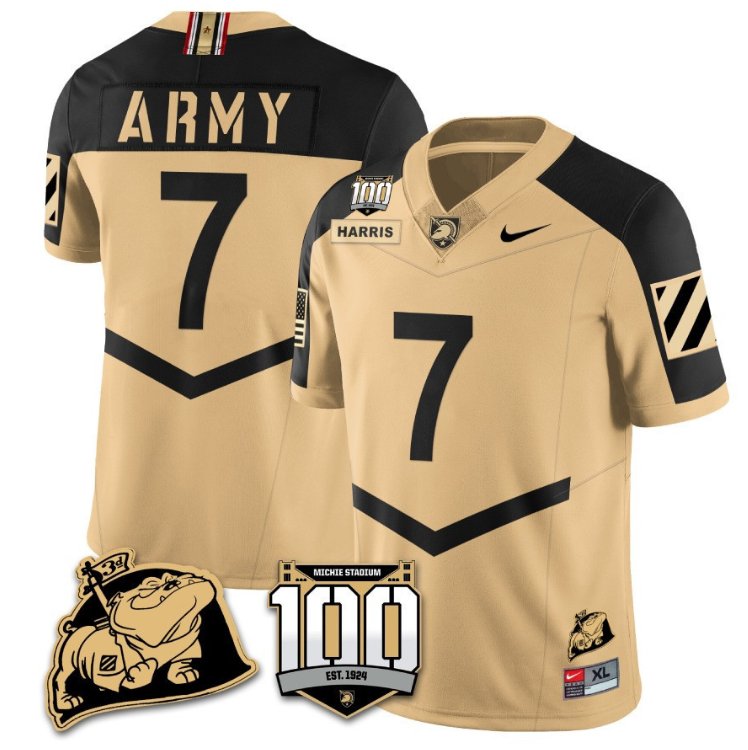 Champ Harris Jersey #7 Army Black Knights Vapor Limited College Football Stitched Gold Alternate ONHFWGXV