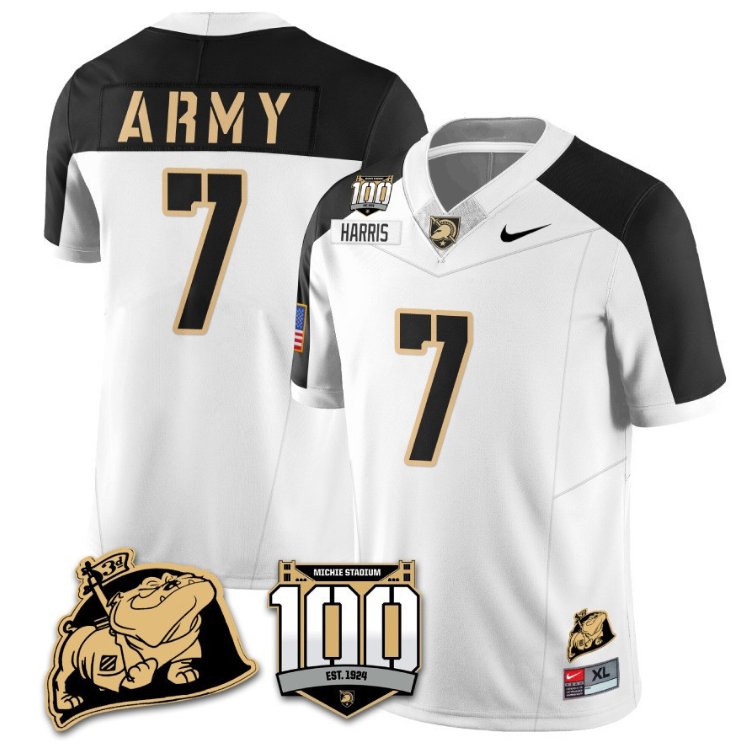 Champ Harris Jersey #7 Army Black Knights Vapor Limited College Football Stitched White Alternate ZUSPQGXV