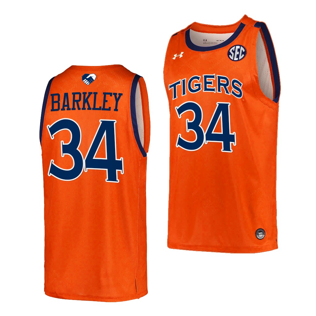 Charles Barkley #34 Auburn Tigers Alumni Player Unite As One Orange Jersey XBH0MGXV