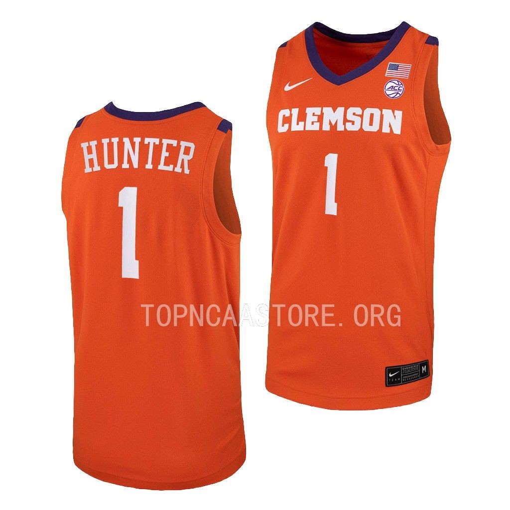 Chase Hunter #1 Clemson Tigers College Jersey Orange L09YUGXV