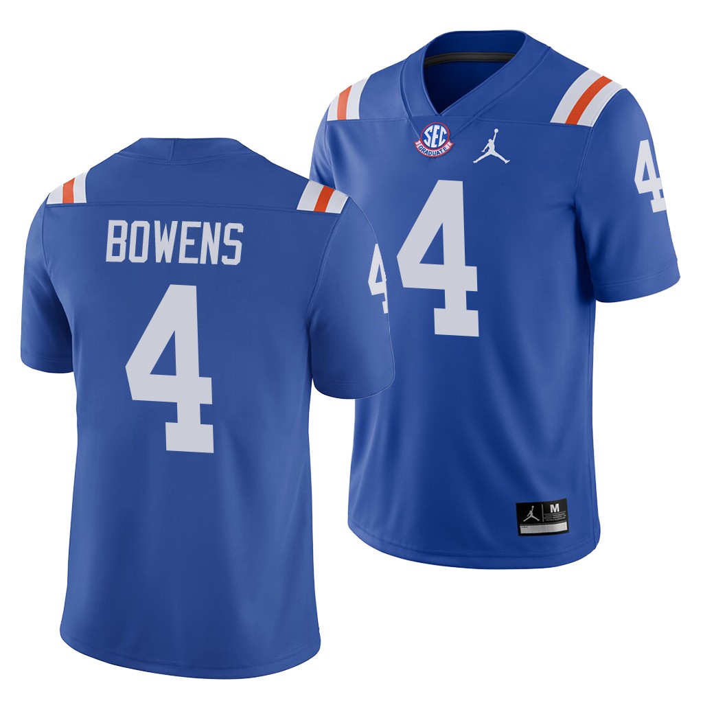 Chauncey Bowens Florida Gators #4 Blue Jersey College 4-star RB Uniform MCQN7GXV