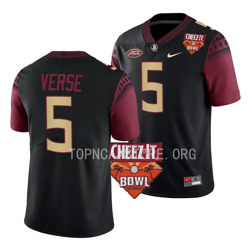 Cheez-It Bowl Jared Verse Florida State Seminoles #5 Black Alternate Jersey X8WZUGXV