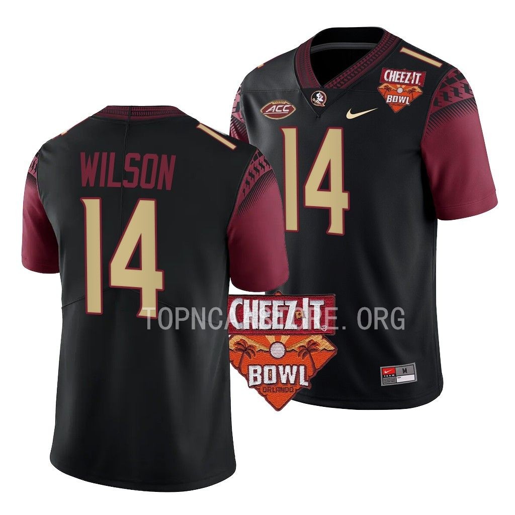 Cheez-It Bowl Johnny Wilson Florida State Seminoles #14 Black Alternate Jersey 5IOXFGXV