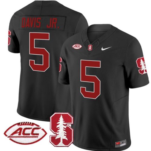 Chris Davis Jr Jersey #5 Stanford Cardinal Vapor Limited College Football Stitched Black VWNXUGXV