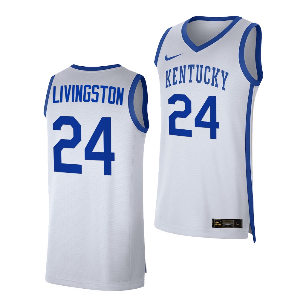 Chris Livingston #24 Kentucky Wildcats College Jersey 2022-23 White MVQ0QGXV