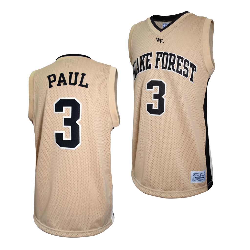 Chris Paul #3 Wake Forest Demon Deacons Gold Jersey NW1JEGXV