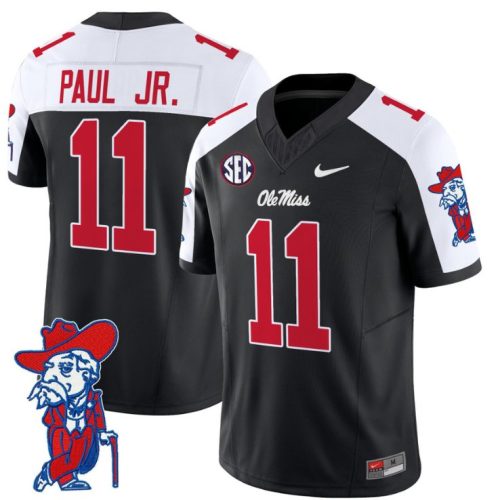 Chris Paul Jr Jersey #11 Ole Miss Rebels Vapor Limited College Football Stitched Black Alternate KOKFBGXV