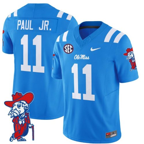 Chris Paul Jr Jersey #11 Ole Miss Rebels Vapor Limited College Football Stitched Powder Blue AN2JXGXV