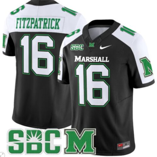 Christian Fitzpatrick Jersey #11 Marshall Thundering Herd Vapor Limited Football Black Alternate R1INUGXV