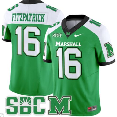 Christian Fitzpatrick Jersey #11 Marshall Thundering Herd Vapor Limited Football Green Alternate XTN7DGXV
