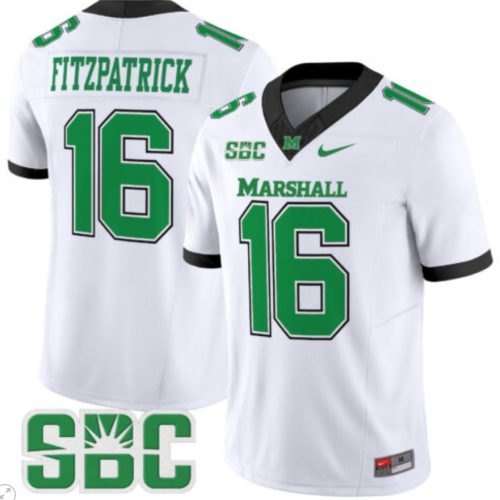 Christian Fitzpatrick Jersey #11 Marshall Thundering Herd Vapor Limited Football White NVD2VGXV