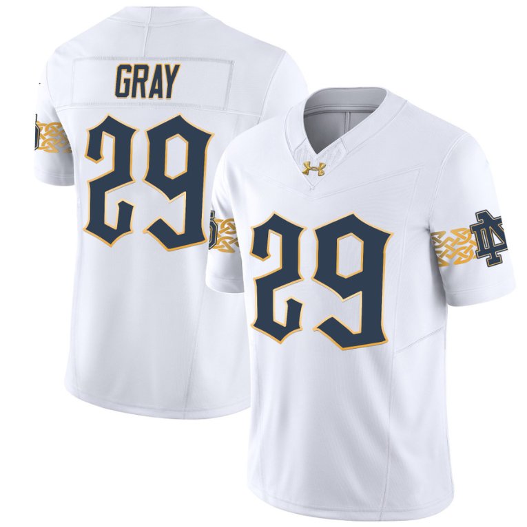 Christian Gray Jersey #29 Notre Dame Fighting Irish Vapor Limited College Football White KDD8EGXV